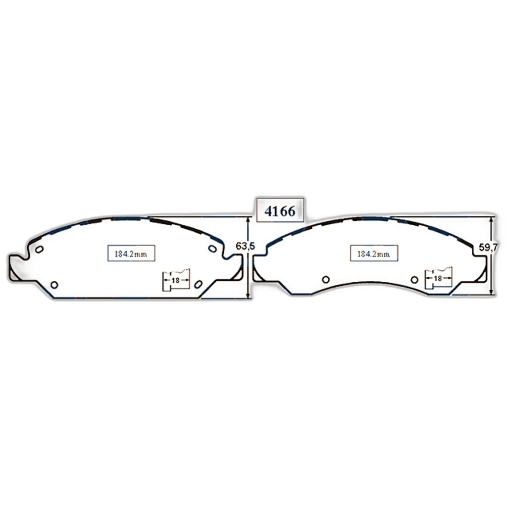 JG. PASTILLAS FRENO DEL Avalanche - Express - Silverado -