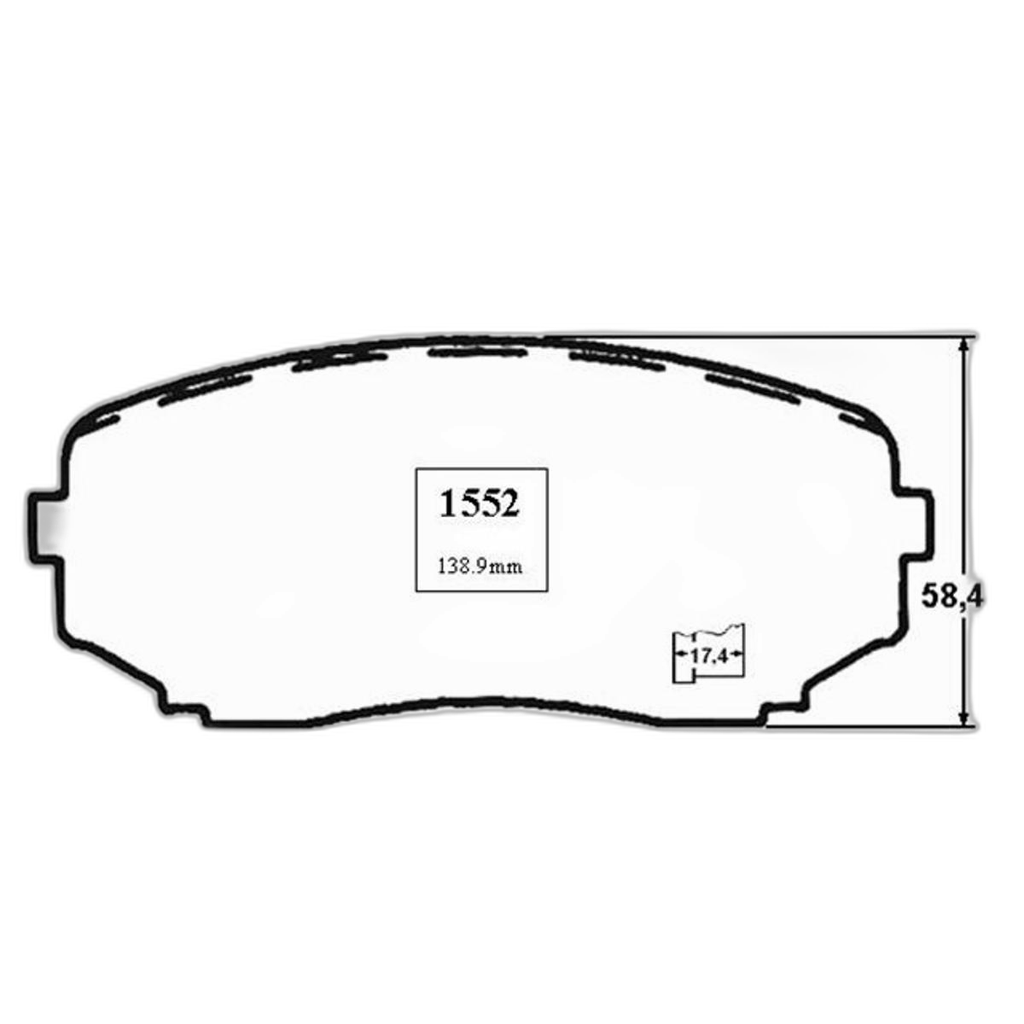 JG. PASTILLAS FRENO DEL Edge - Cx7 - Cx9 - Mpv - L200 -