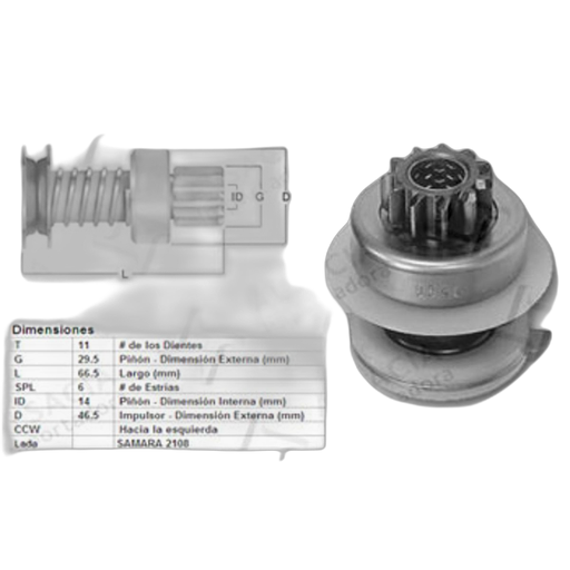 [210803-708620] Bendix Motor Partida Universal - Samara