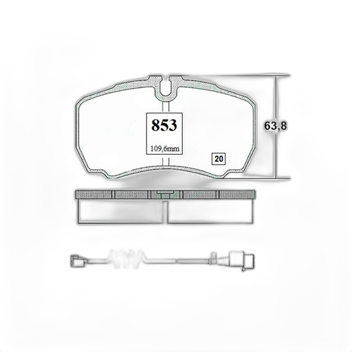 [LP830] Juego Pastillas Freno Trasero Daily